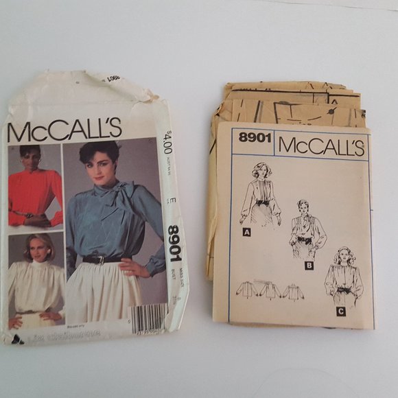 Vintage McCall's Sewing Pattern 8901 Liz Claiborne Blouses Miss Size 8 Bust 31.5 - Picture 7 of 10